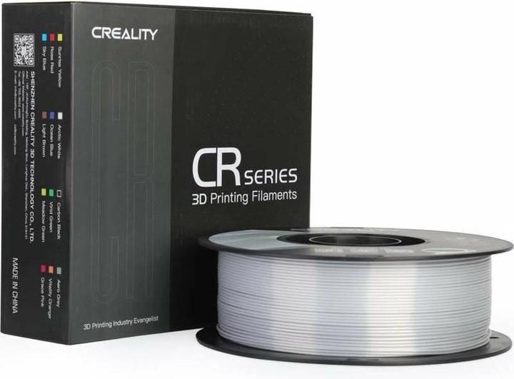 Actual product image Creality Filament PLA, Silk Silver, 1.75 mm, 1 kg (PLA, 1.75 mm, 1000 g, Silver)