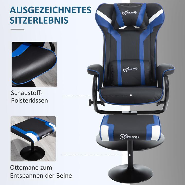 Image du produit Vinsetto Fauteuil de jeu avec tabouret