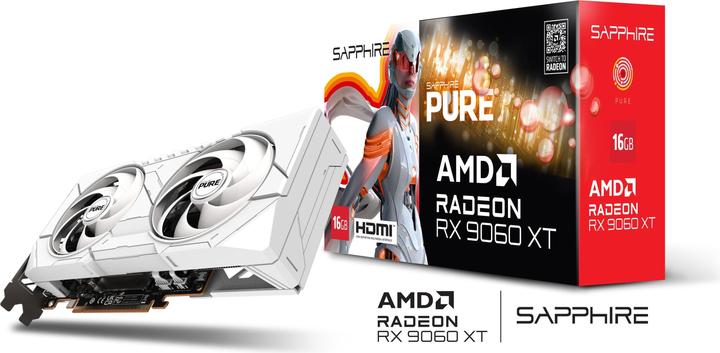 Actual product image Sapphire Pure Radeon RX 9060 XT (16 GB)