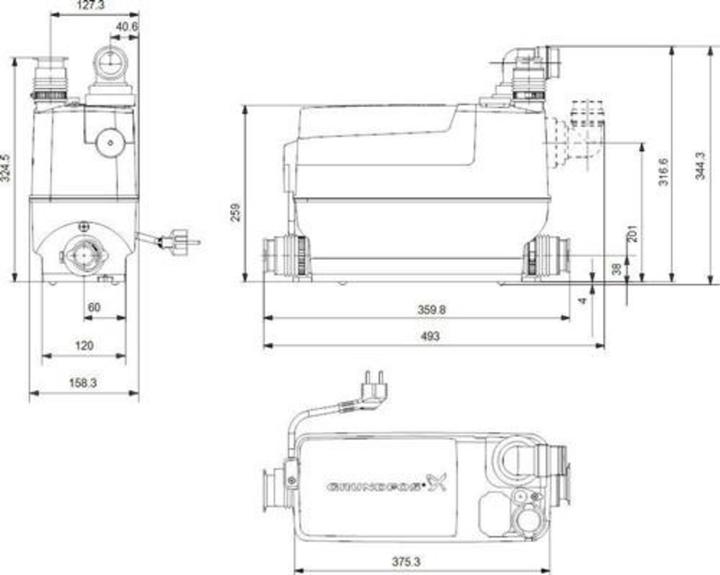Actual product image Grundfos Sololift2 C-3 (Sewage pump)