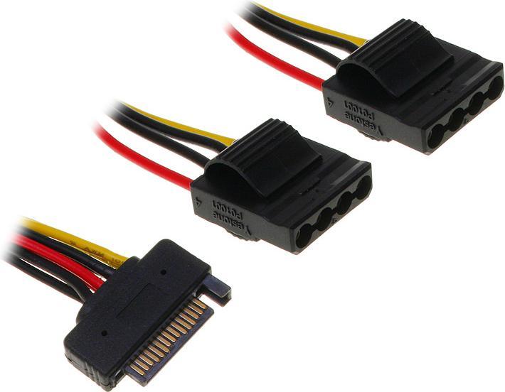 Image du produit InLine Câble d'alimentation en Y SATA 4 pôles Molex