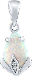 Silvego Silver Clarissa Pendant with White Opal and Brilliance Zirconia JJJ1267PW (925 Sterling silver)