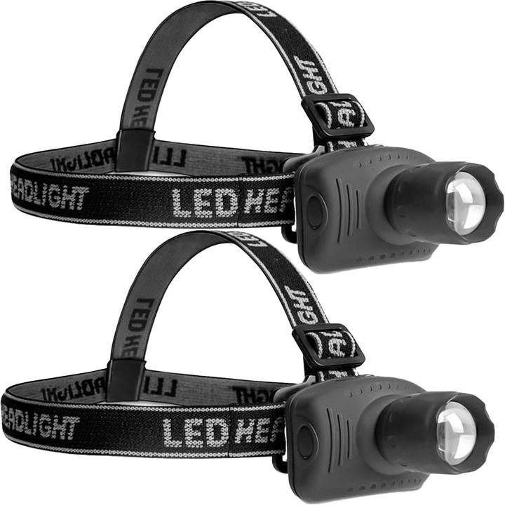 Image du produit Eaxus Lot de 2 lampes frontales (60 lm)