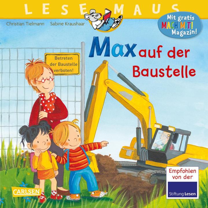 Produktbild LESEMAUS 12: Max auf der Baustelle (Deutsch, Christian Tielmann, 2020)