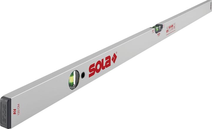 Produktbild Sola AV 100 Aluminium Rohrprofil Wasserwaage 100 cm zwei Libellen Rutsch Stopper horizontales und ve (100 cm)