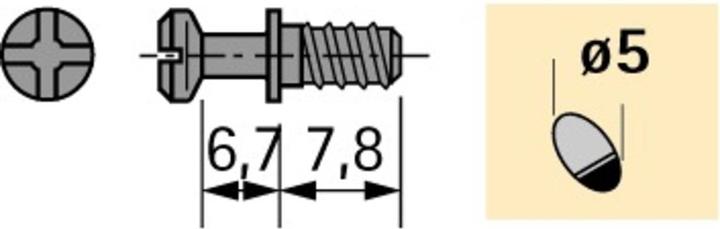 Actual product image Hettich DU 322 screw-in dowel (1 pcs.)