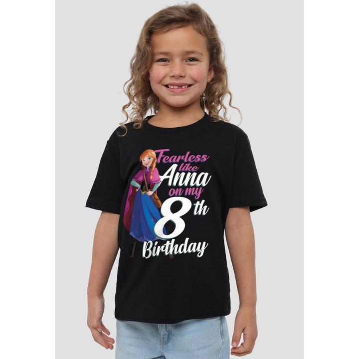 Actual product image Disney Frozen Childrens/Kids Fearless Like Anna 8th Birthday T-Shirt (140)