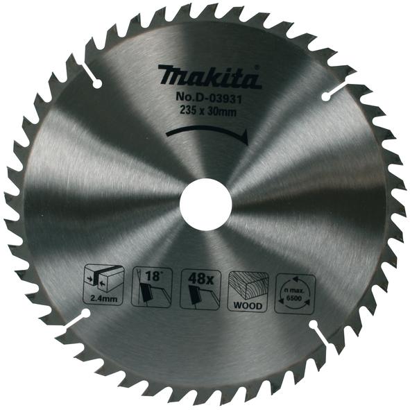 Makita D-03931 TCT saw 235X2.4X30mm 18° T48 Standard wood