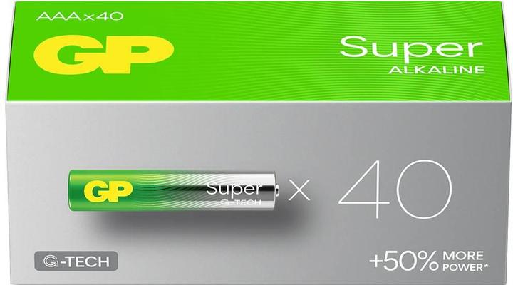 Image du produit GP Batteries Super (40 pcs, AAA, 575 mAh)