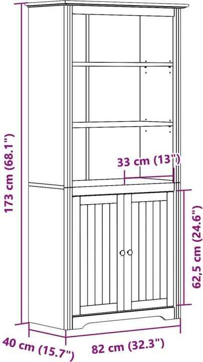 Produktbild VidaXL Beckett (80 x 40 x 172 cm)