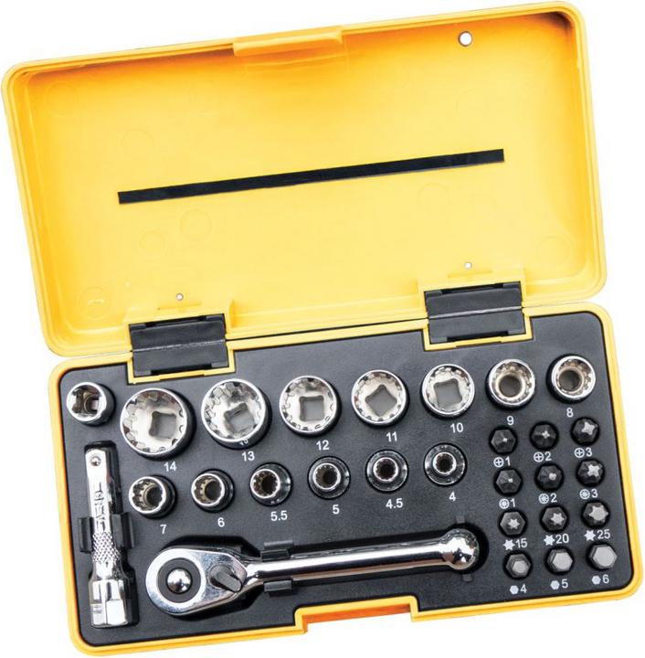 Actual product image C.K Magma C.K Pocket Socket Set 1/4", 28 pieces (7 mm, 13 mm, 14 mm, 5 mm, 8 mm, 9 mm, 6 mm, 4.5 mm, 5.5 mm, 11 mm, 12 mm, 10 mm, 4 mm)