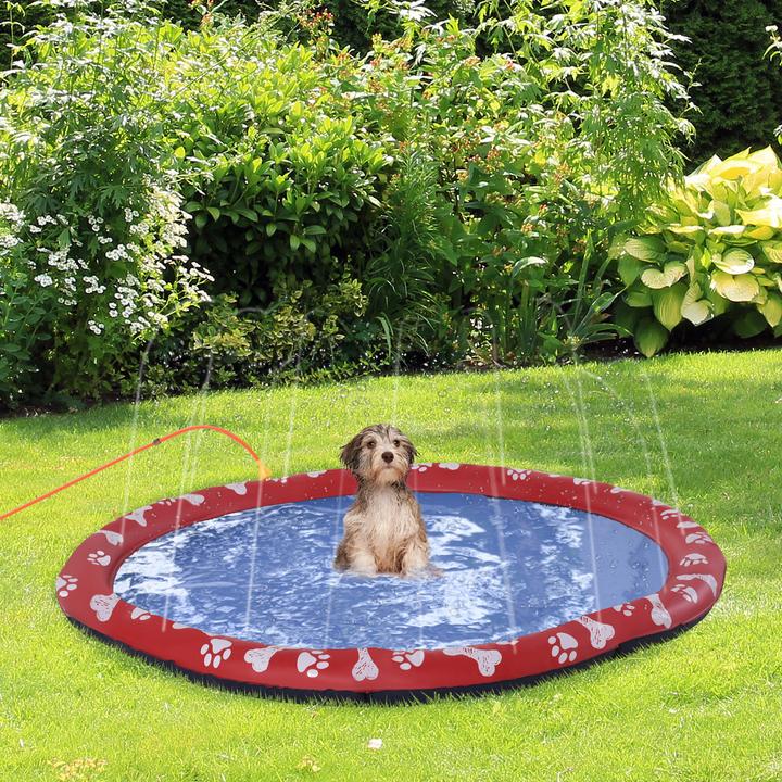 Produktbild PawHut Hunde-Planschbecken Kunststoff Rot (Hundepool)