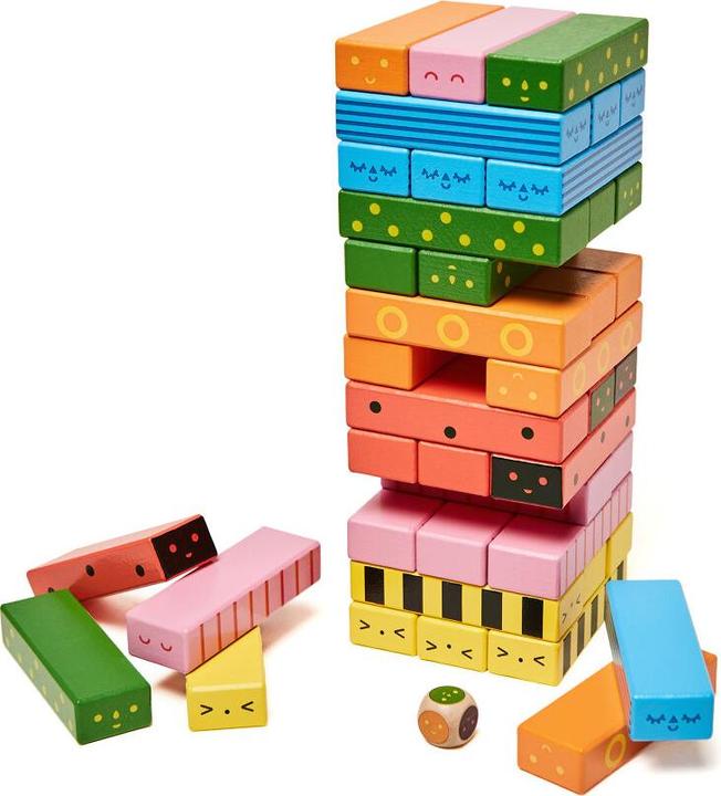 Actual product image Kikkerland Stack-A-Bug Wooden Game (German, English, French, Spanish, Italian, Portuguese, Dutch)