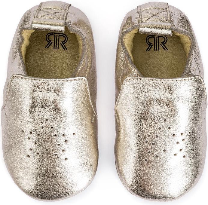 Image du produit La Redoute Collections Pantoufles en cuir doré avec motif étoilé (21)