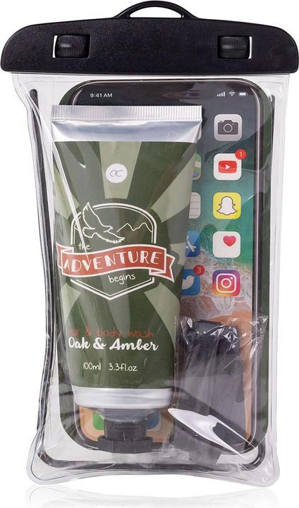 Immagine prodotto Accentra Set da bagno ADVENTURE COLLECTION con custodia impermeabile per cellulare, incluso 100 ml di (Set da barba)