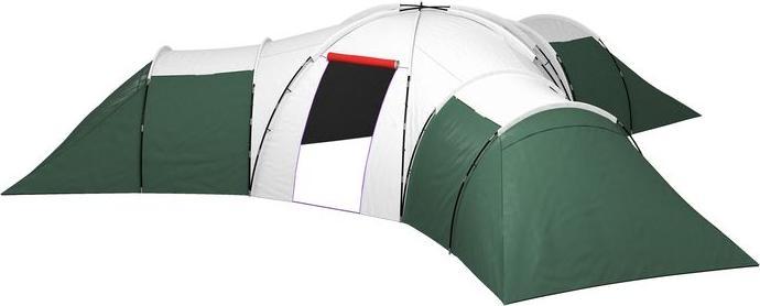 Actual product image Swisshandel24 Tunnelzelt Campingzelt für 6-9 Personen mit 3 Schlafzimmern, Wohnzimmer, Veranda (Tunnel tent, 6 persons)