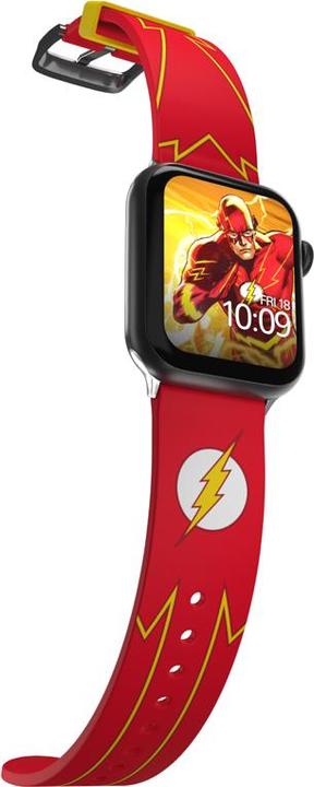 Actual product image Moby Fox DC bracelet pour smartwatch The Flash Logo (Sweat and UV-resistant, High-quality silicone)