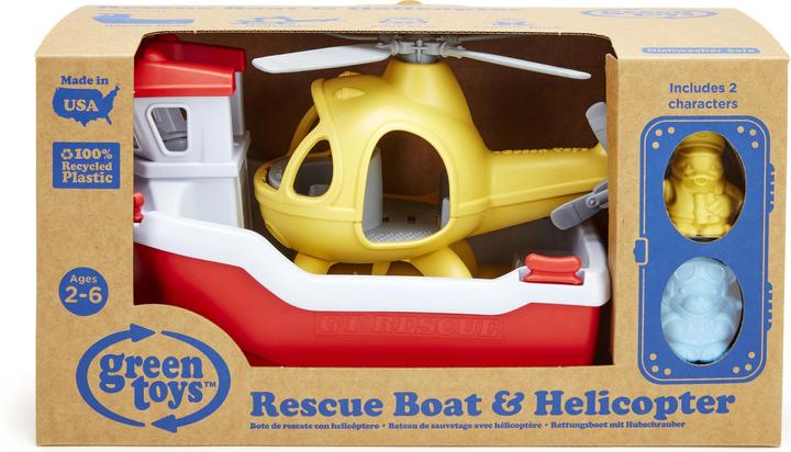 Image du produit Green Toys Bateau de sauvetage avec hélicoptère
