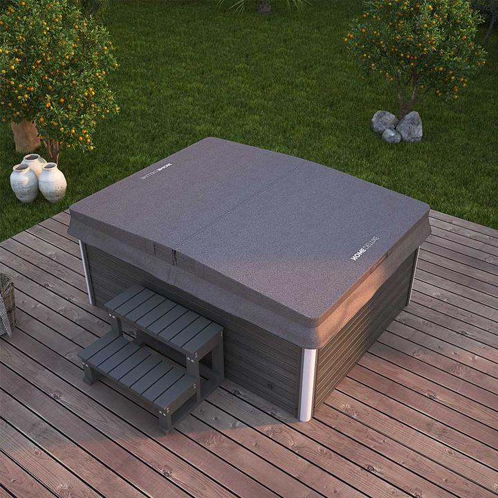 Produktbild Home Deluxe Outdoor Whirlpool HOME-STAR, 24 Massagedüsen LED, Treppe und Thermoabdeckung, 3 Personen (3 Pers.)