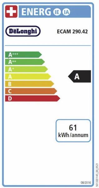 Energy Label De'Longhi Magnifica Evo