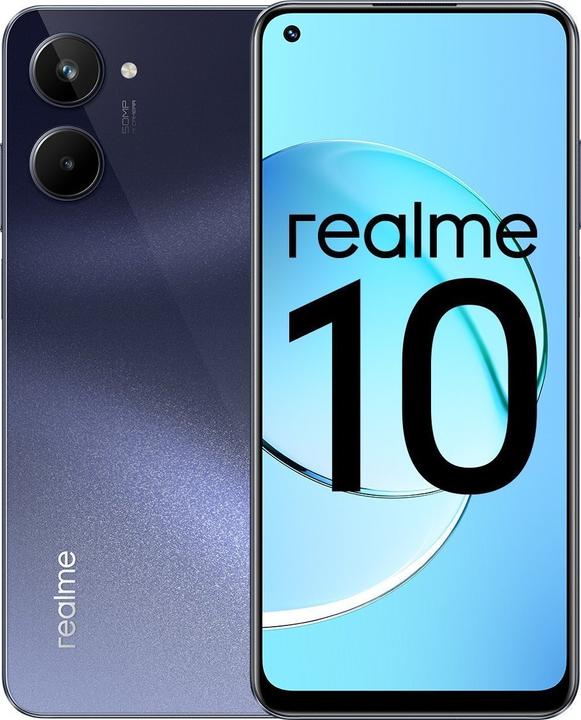 realme 10 (256 Go, Rush noir, 6.40", Double SIM, 50 Mpx, 4G)