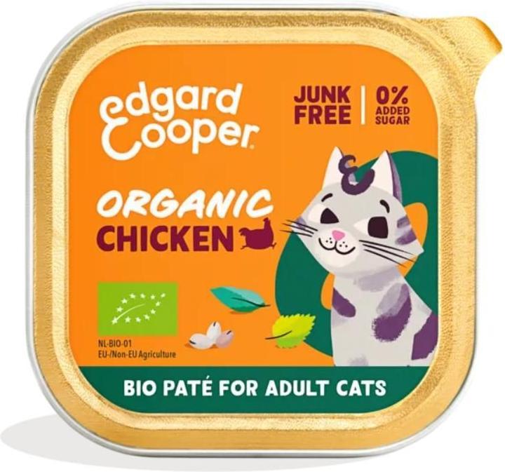Immagine prodotto Edgard & Cooper Edgard Cooper - Alimento veterinario per gatti adulti Paté di pollo biologico - 85g (Adulto, 85 g)