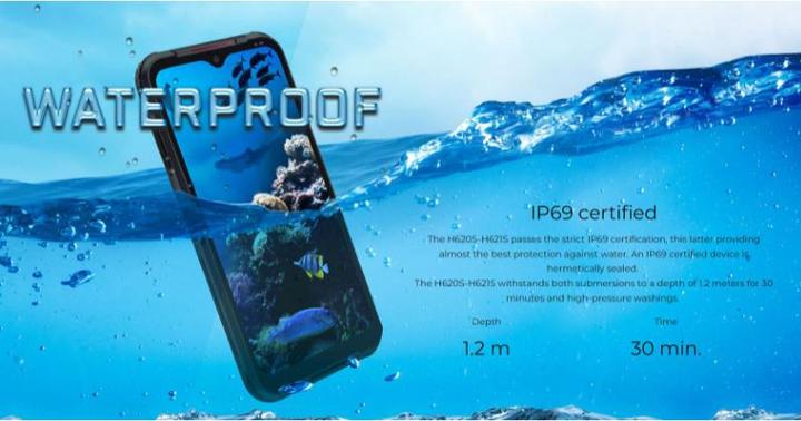 Actual product image Energizer H620S 4G BLACK IP69 (64 GB, Black, 6.20", Hybrid Dual SIM, 48 Mpx, 4G)