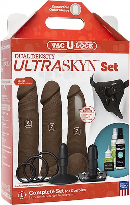 Produktbild Doc Johnson Vac-U-Lock™ - Dual Density ULTRASKYN™ Set - Chocolate