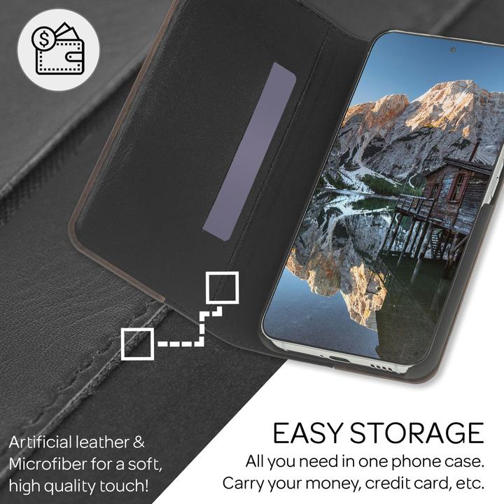 Actual product image Nalia Real wood flip case (Samsung Galaxy S22+)