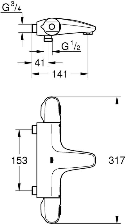 Immagine prodotto Grohe Grohtherm 1000 Nuovo miscelatore termostatico per vasca da bagno