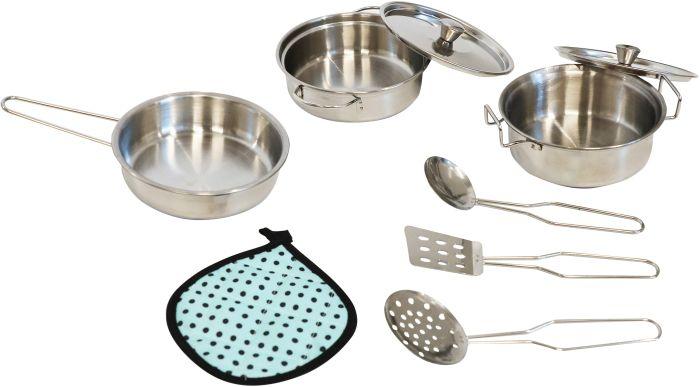 Spielmaus Set de casseroles en acier inoxydable, 9 pièces