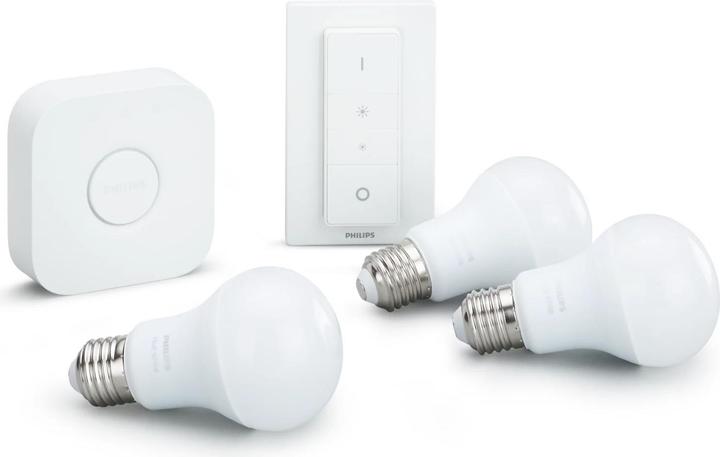 Produktbild Philips Hue White Starterset (E27, 9.50 W, 800 lm, 3 x)