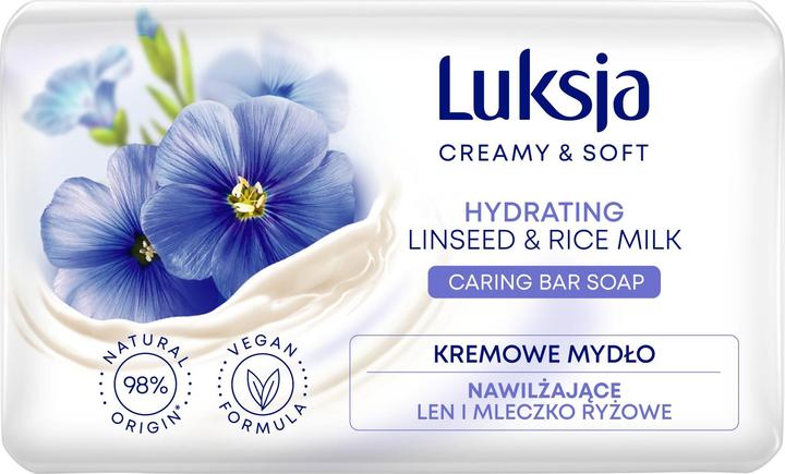 Actual product image Str8 Creamy soap LUKSJA, flax, 90g (Hard soap)