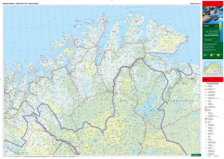 Actual product image Norway North Cape, road map 1:400.000, freytag & berndt