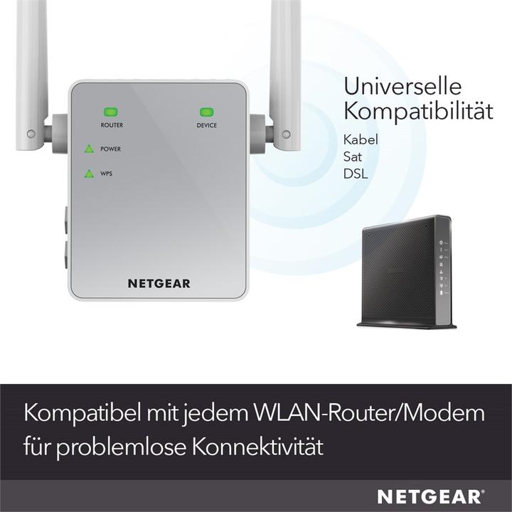 Produktbild Netgear Ex3700-100pes (433 Mbit/s, 300 Mbit/s)