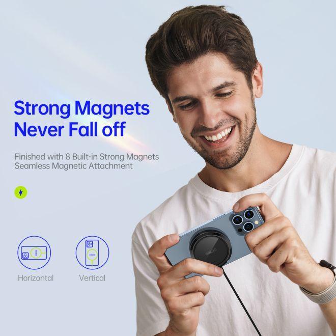 Image du produit Duzzona Dux Ducis Ä®kroviklis belaidis W1 MagSafe juodas (15 W)