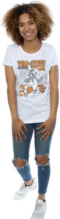 Image du produit Tom & Jerry T-shirt en coton femme/femme avec basket-ball en rotation (M)