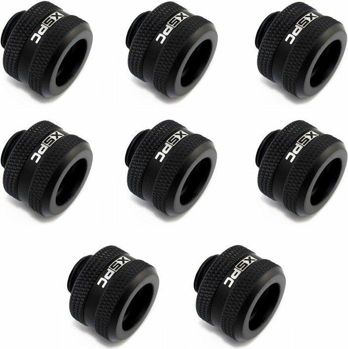 Actual product image XSPC Connection G1/4" to 14mm hardtube, black matt - 8 pieces