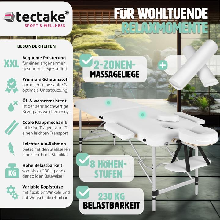 Actual product image tectake 2 zone massage table