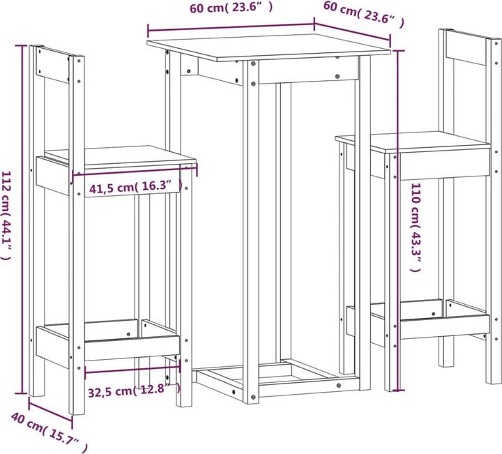 Immagine prodotto VidaXL Nicolas (60 x 60 x 110 cm)