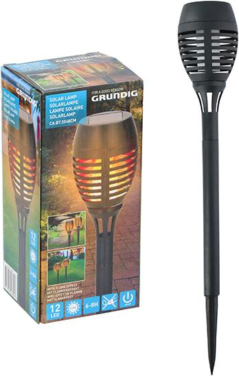 Image du produit Grundig Lampe solaire à effet de flamme LED