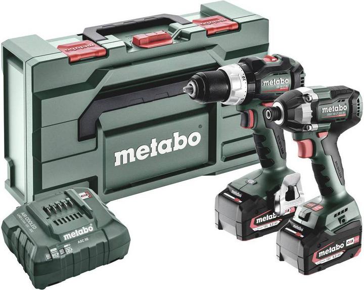 Akku-Schlagbohrschrauber BS 18 LT BL,Akku-Schlagschrauber SSW 18 LT 300 BL,2 Li-Power Akkupack (18 V/5,2 Ah),Ladegerät ASC 55,MetaBOX 145 L