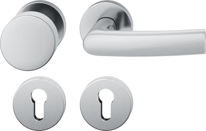 FSB Interchangeable set 12 1015 ASL on rose PZ, knob rotatable, satin stainless steel (Door set)