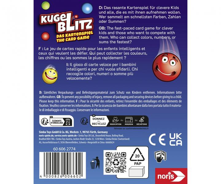 Produktbild Noris Kugelblitz Kartenspiel (Deutsch)