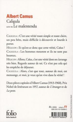 Actual product image Caligula. Le Malentendu (French, Camus Albert, 2015)
