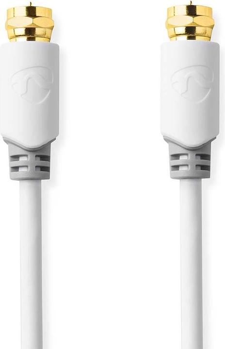 Nedis Satellite and aerial cable - F connector - 10 m - round - Gold plated - Individually shielded - 75 (Antenna cable)