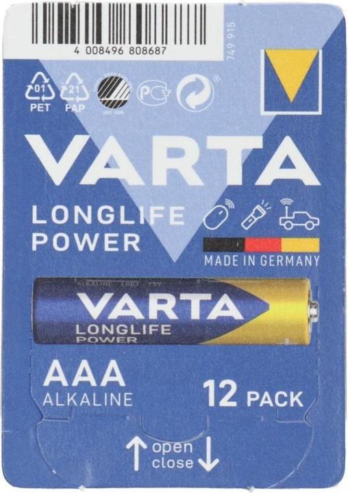 Image du produit Varta LONGLIFE Power Box (12 pcs, AAA, 1260 mAh)