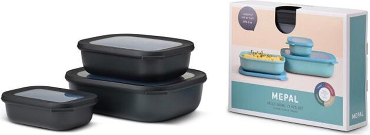 Actual product image Rosti Mepal Mepal - Cirqula Low Rect Bowl Set - Black (14599) (2 l)