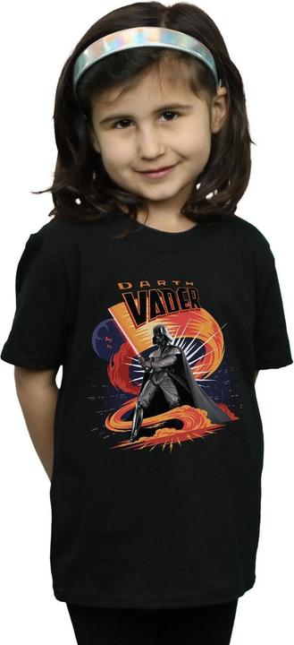 Actual product image Star Wars Girls Darth Vader Swirling Fury Cotton T-Shirt (140, 146)