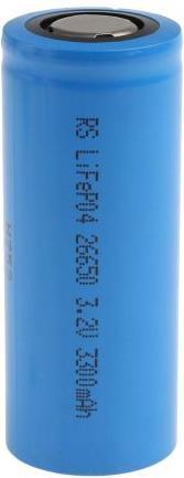 Immagine prodotto Rs Pro 26650 Batteria al litio fosfato, 3,2V / 3,2Ah, connettore standard (1 pz., 26650, 3200 mAh, Accumulatore di carica elettrica)